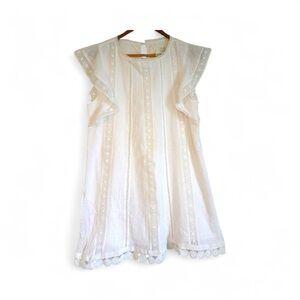 Elegant J.O.A. Anthropologie White Lace Dress